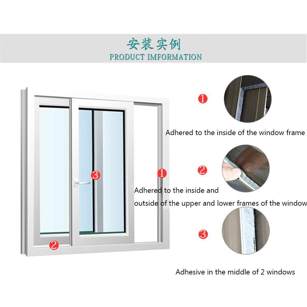 5M Home Tape Brush Gadgets Pile Weatherstrip Sealing Strip Door and Window Seal Self Adhesive