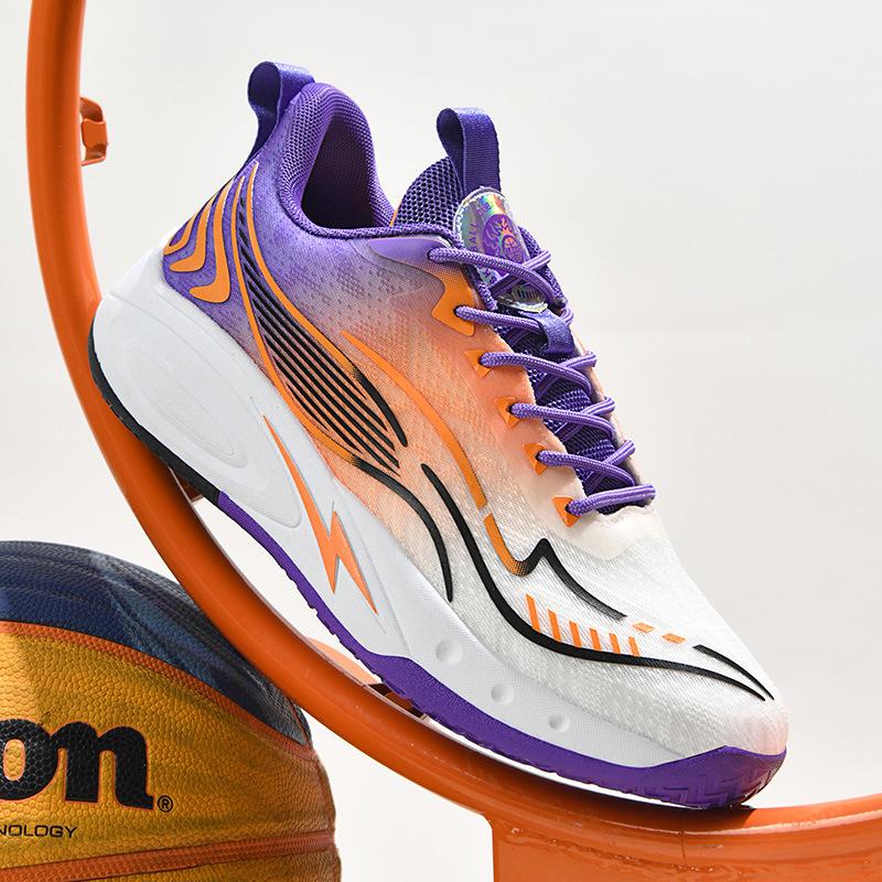 Youth Sports Shoes Boys Mandarin Ducks Two-color Basketball Shoes Combat Boots Primary and Secondary School Students Sports Competition Training Shoes
