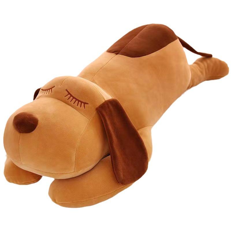 Lying Down Dog Plush Toy Large Dog Rag Doll Big Doll Girl Doll Bed Sleeping Throw Pillow Super Soft