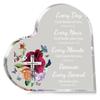 2D Flat Christian Gift Acrylic Heart Desktop Decoration Plaque, Home Decor Plaque Hanging Wall Art Decorative Garden Decoration for Room Door Signs Ha