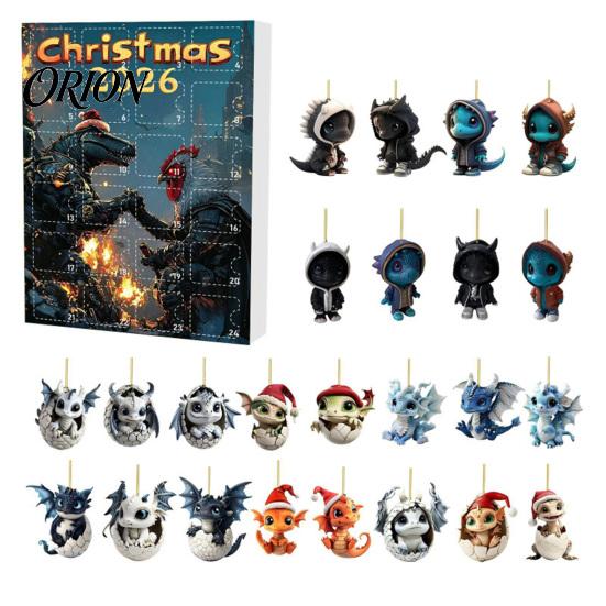 Exquisite Christmas Gift Box Dragon Advent Calendars 2026, 24 Days Countdown Calendar with Acrylic Hanging Ornaments Ornaments, Collectible