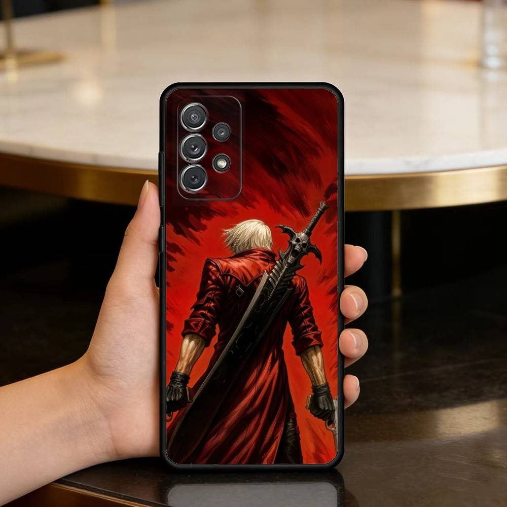 Game D-Devil May Cry DMC Soft Silicone Black Cover Phone Case For Samsung Galaxy A73,A72,A71,A70,A53,A52,A51