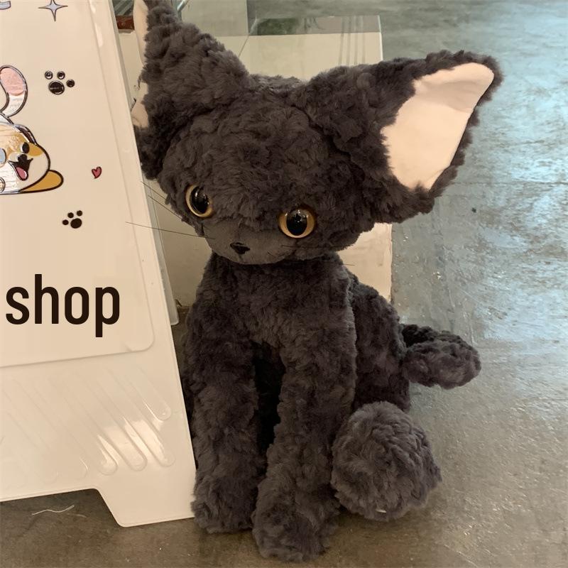 German Rex Black & White Kitten Plush Crossbody Shoulder Bag - Perfect Gift for Girls