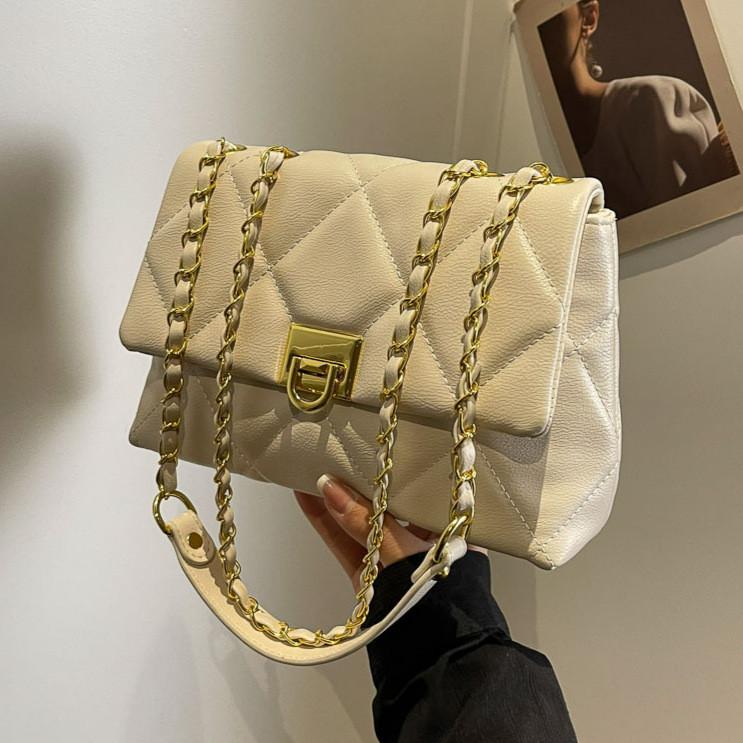 Pu Quilted Chain Bag For Women With Crossbody Design For Daily Use
