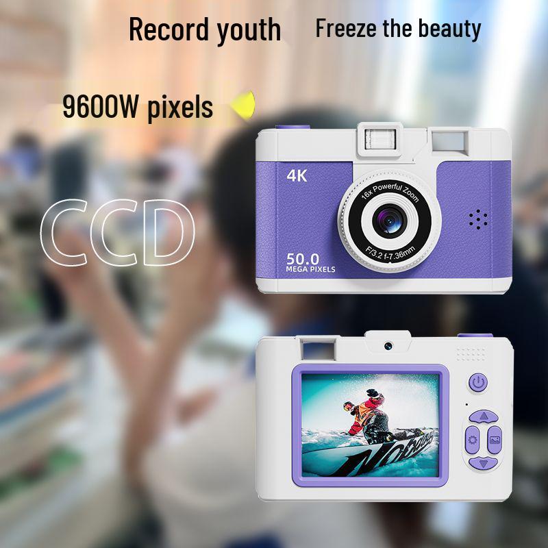 9800W Retro Digitalkamera mit Dual-Objektiv: HD-Foto & Video für Studenten