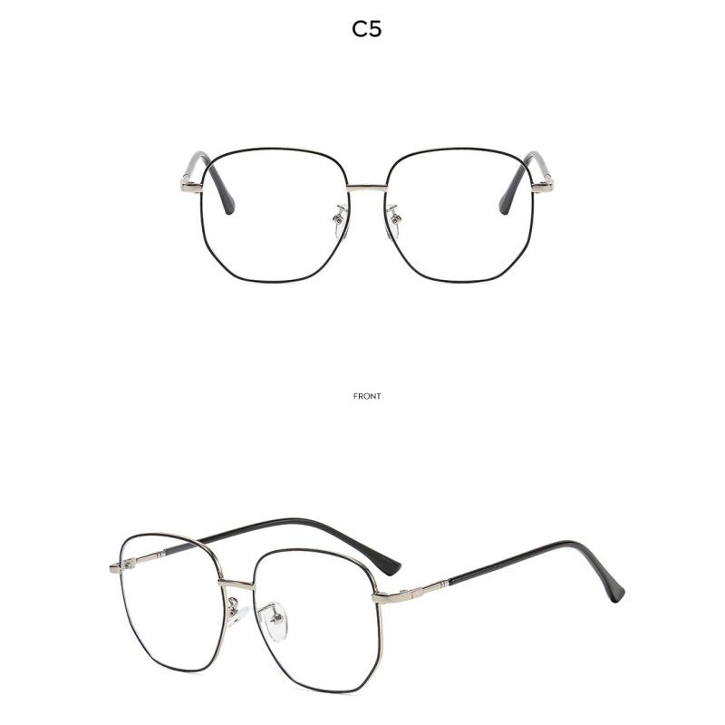 Women's Glasses Men's Fashion Large Frame Metal Glasses