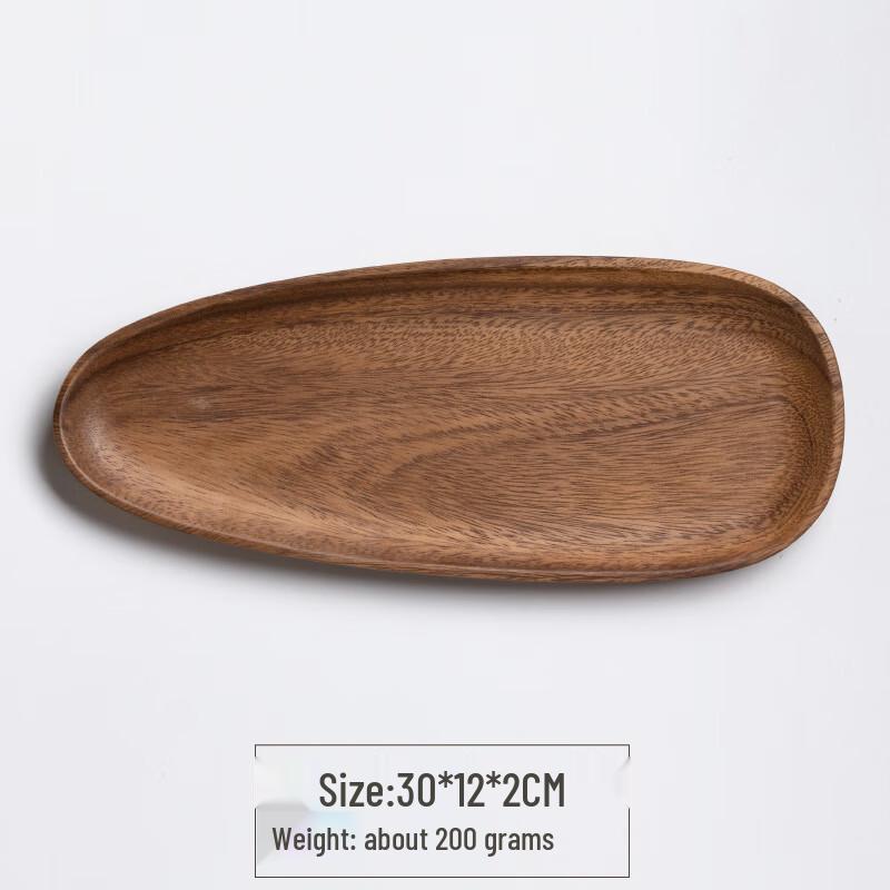 Acacia Wood Serving Tray & Plate Boat-shaped 30*12cm