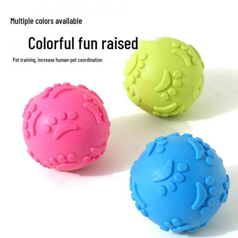 Durable Latex Squeaky Rugby Toy for Small Dogs: Teething, Bite-Resistant, Boredom Relief & Teddy Training