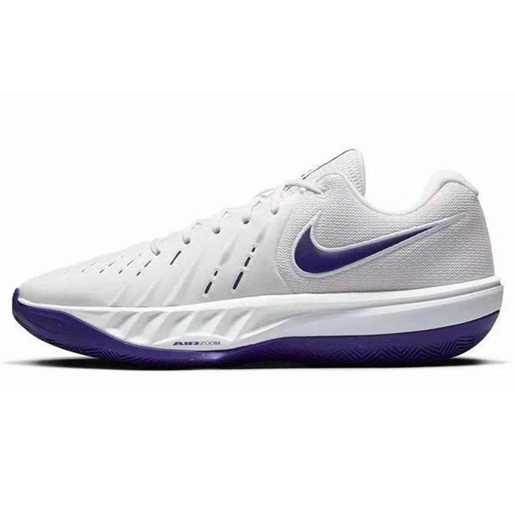 Nike Fabric Abrasion Resistant Low top Basketball Shoes Unisex Purple HV9775-100(TeamF-)