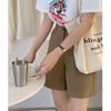 Women's High-Waist Pure Cotton Shorts - Summer 2026 Korean Style, Casual Straight Wide-Leg Design.