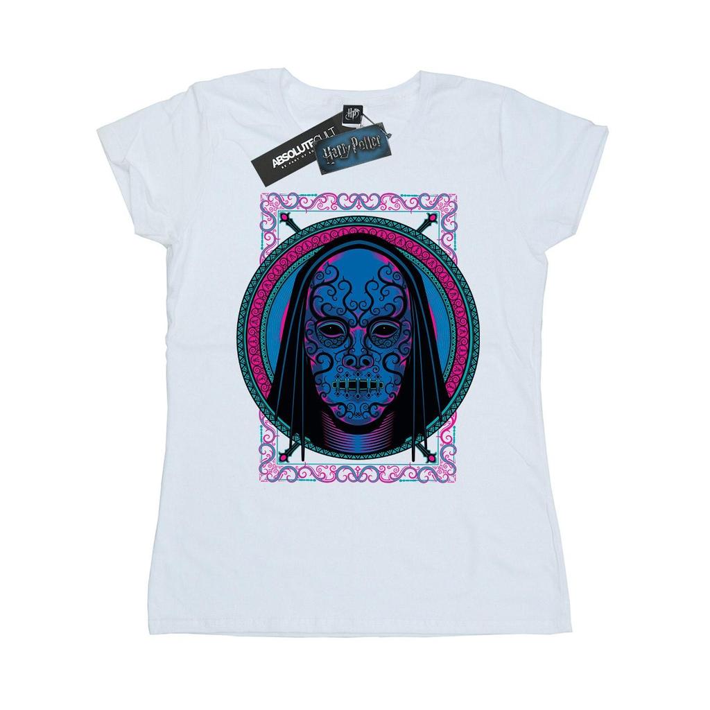 HARRY POTTER Womens/Ladies Neon Death Eater Mask Cotton T-Shirt