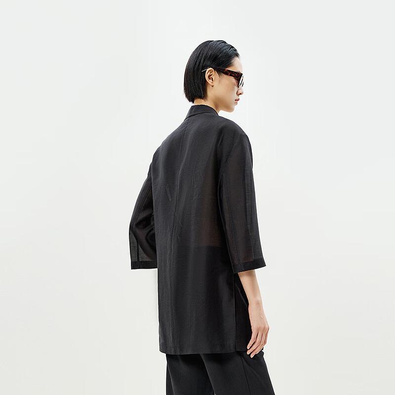 LESS 2025 Summer Lapel Loose Straight Blazer