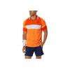 Asics Color Block Raglan Sleeve Short Sleeve Polo Shirt Men Tops Orange 2041A283-800