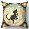 Tarot Cat Decorative Pillowcase, Material Living Room Sofa Backrest Car Pillowcase Home Decoration