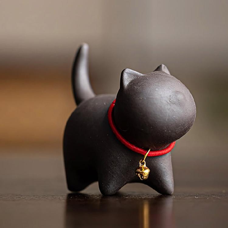 Handmade Cats Teas Pet Zisha Kung Fu Teas Set Accessories Teas Ornament Zisha Texture Suitable for Teas Enthusiasts Present