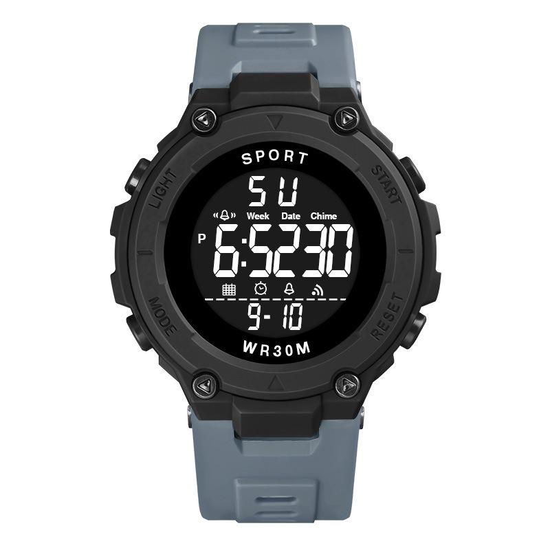 Large Dial Stopwatch Sport Watches for Man LED Light Digital Wristwatches 5Bar Waterproof Countdown Clock Relógios Masculino
