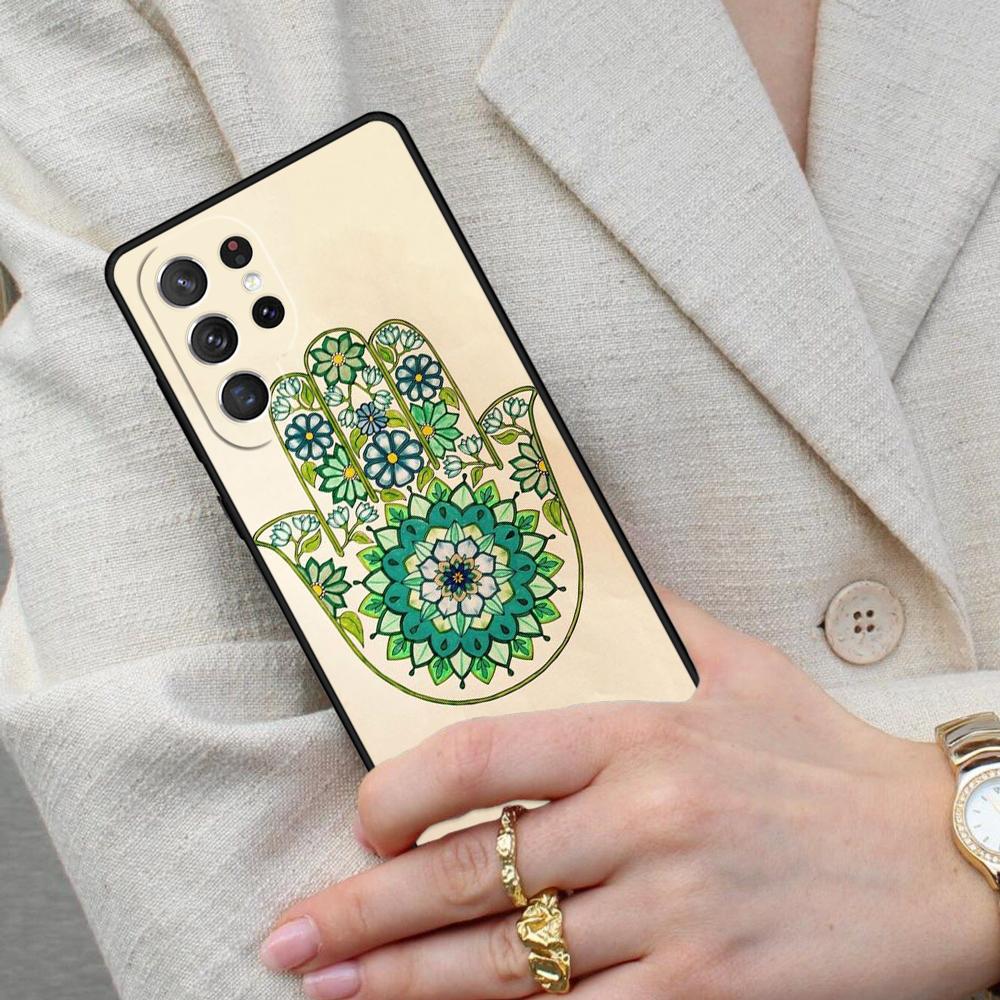 Hamsa Hand of Fatima Cell Phone Case for Samsung Galaxy S26 Ultra S25 S24 S23 S22 S21 S20 Note10 Cover