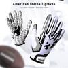 1 Paar Outdoor-Rugby-Handschuhe, Vollfinger, rutschfest, Silikon, Baseball, American Football, verstellbare Armbandhandschuhe
