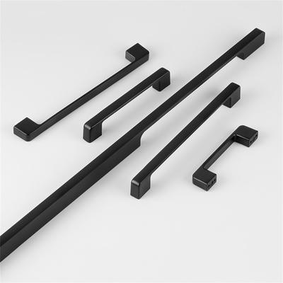 KK&FING 1PC Modern Black  Aluminum Kitchen Furniture Handle Cabinet Dressing Table Dresser Knobs Puxadores Para Moveis
