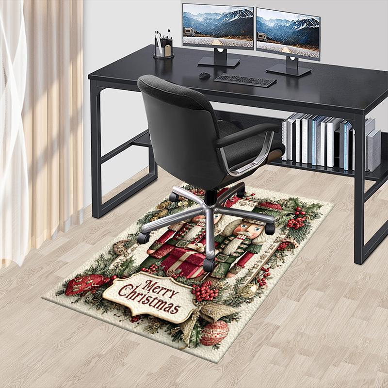 1PC Nutcracker Merry Christmas Extra Large Non Slip Floor Carpet, Office, Family, Bedroom, Large Area Rug Indoor Rugs, Vibrant Colors