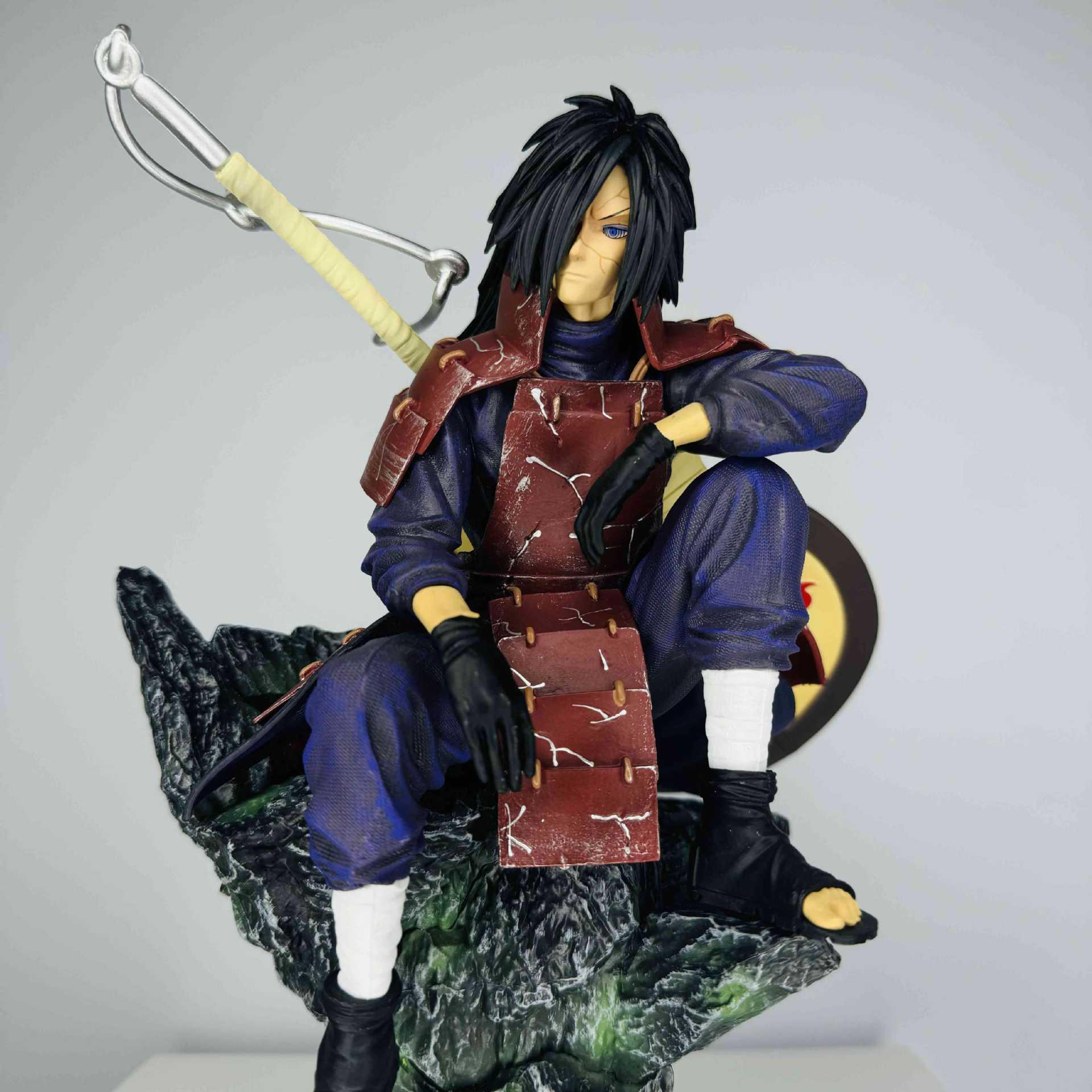 

Naruto Madara Uchiha Sitting Figure Anime Desktop Ornament