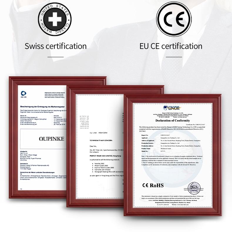 OUPINKE Tungsten Çelik Elmas kakma Su Geçirmez Otomatik Mekanik Saat Kadın Izle Kadın