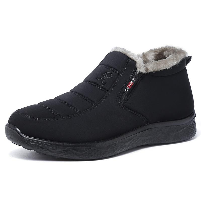 Winter New Snow Boots Women's Velvet Thickened Mother Cotton Shoes Low-top Middle-aged Elderly Waterproof and Non-slip Short Boots