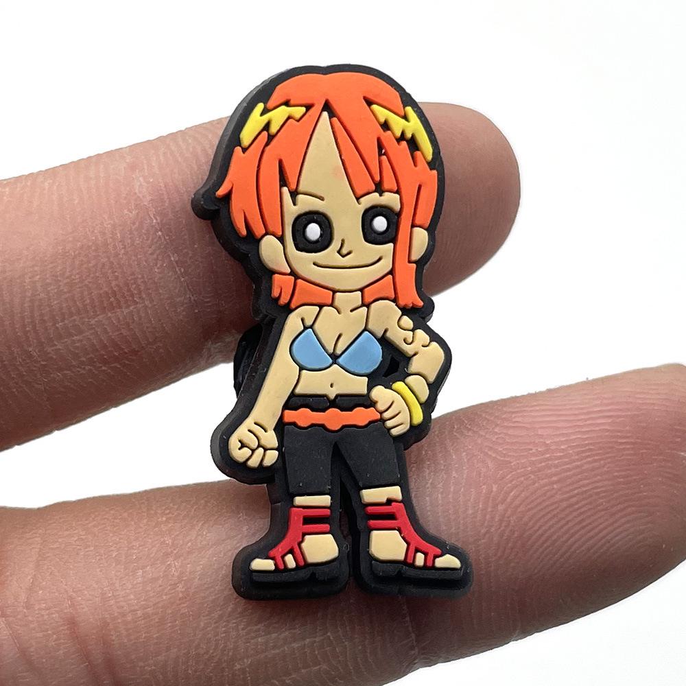 One Piece Cartoon Character Crocs Shoe Charms - Soft Rubber Decorative Accessories