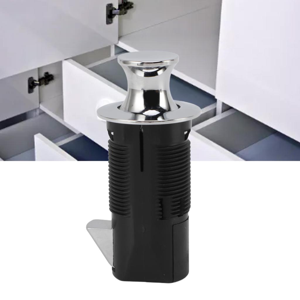 Cabinet Lock Zinc Alloy ABS Secure Round Embedded Push to Open Lock for File Drawer Cupboard Mailbox RV Furniture
