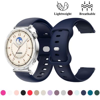 Armbänder kompatibel mit Huawei Watch GT5, 41 mm, wasserdichtes Silikonarmband für Huawei Watch GT5/GT4/GT5 Pro, 18 mm Universalarmband