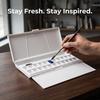 24 Fächer faltbare Malpalette Box Weiß Aquarell Mischschale Outdoor Feld Malerei