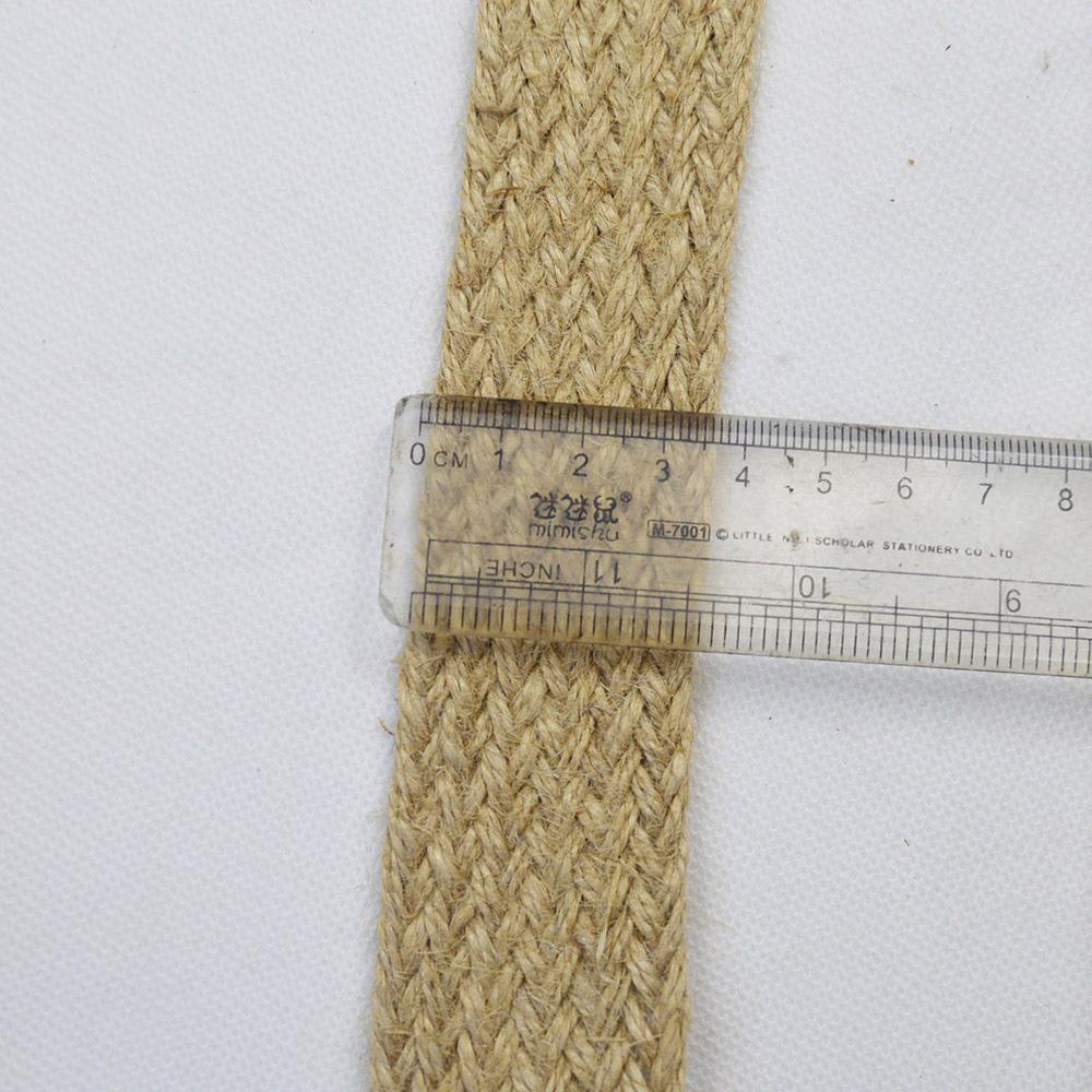 Simple Style Jute and Hemp Webbing: Wide-Narrow Flat Belt for Decorative Packaging and Bundling