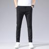 Summer thin elastic waist ice silk pants men's new trend versatile slim straight men's casual trousers