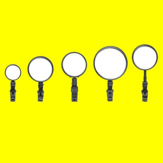 Zpětné zrcátko Široký výhled Stabilní popruh Vícenásobná rotace úhlů Zpětné pohledy Akrylát 95/75/50mm Řídítka Konvexní zpětné zrcátko Cyklistické příslušenství