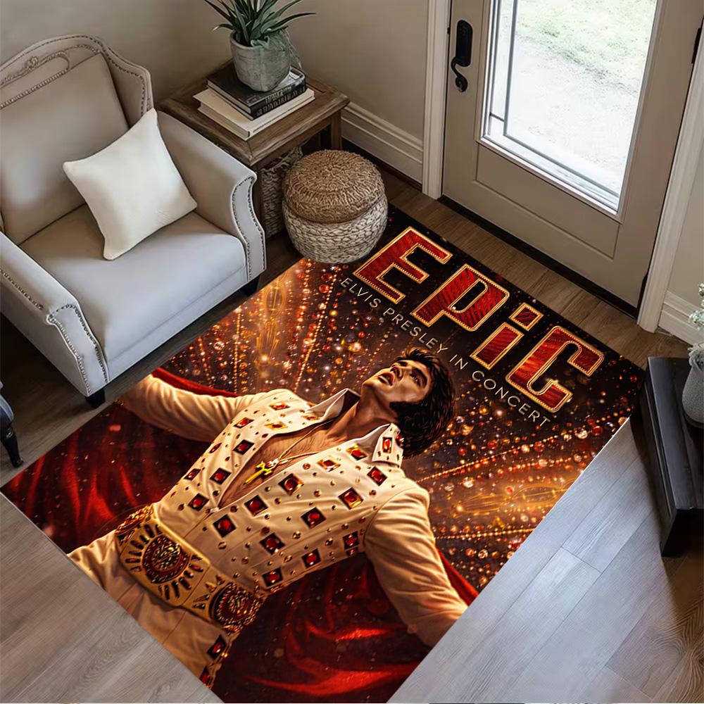 Elvis Presley's Iconic Smile Carpet Perfect for Bedrooms Decorate room Dormitory Playrooms Anti-slip Rug Office home decor Wedding Party Gift