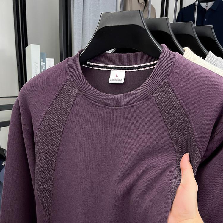 Long Sleeve T-Shirt Crew Neck Hoodie Men s Top M