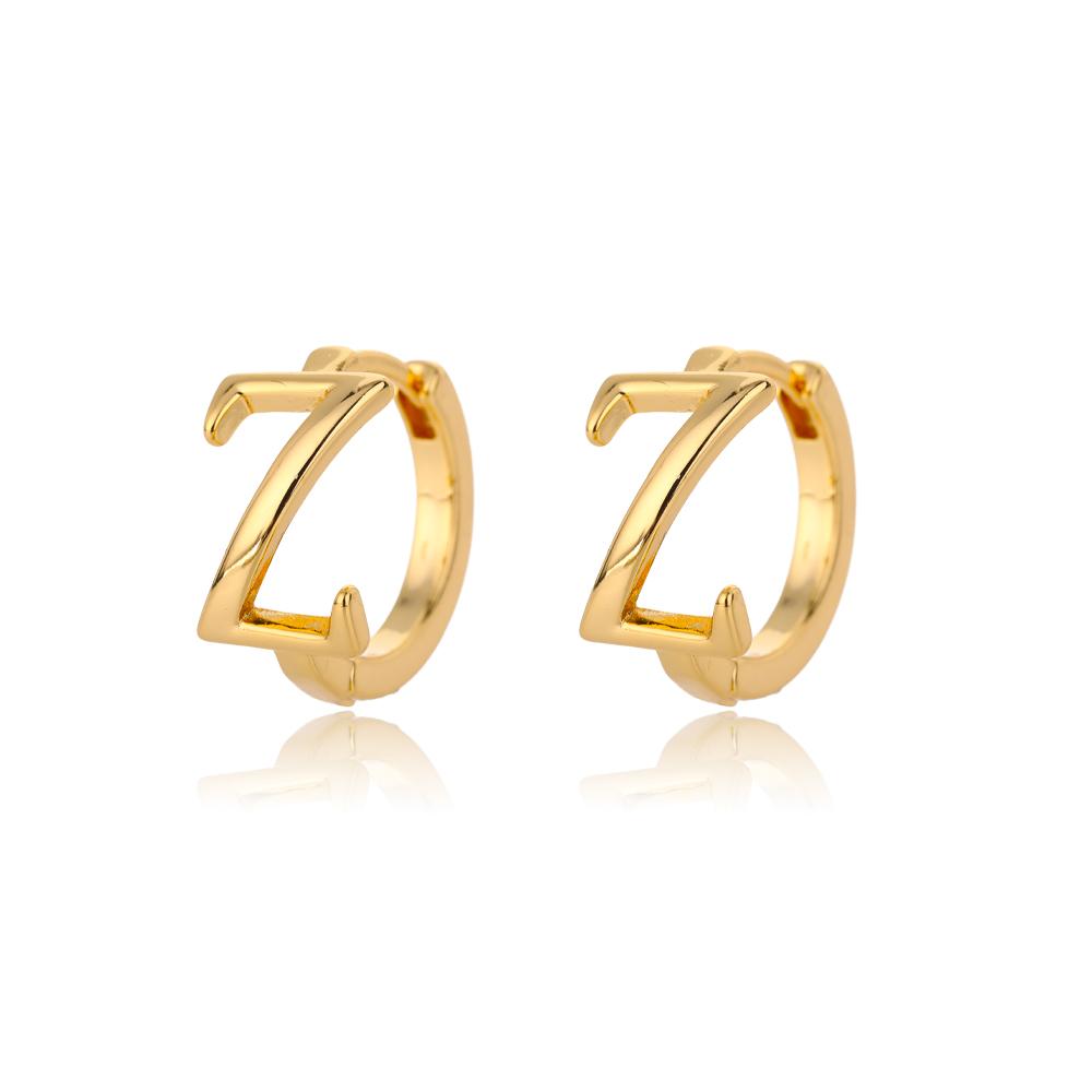 

Initial Letter Stud Earrings For Women Stainless Steel Letter A-Z Piercing Earring Femme Korean Fashion Jewelry Gift
