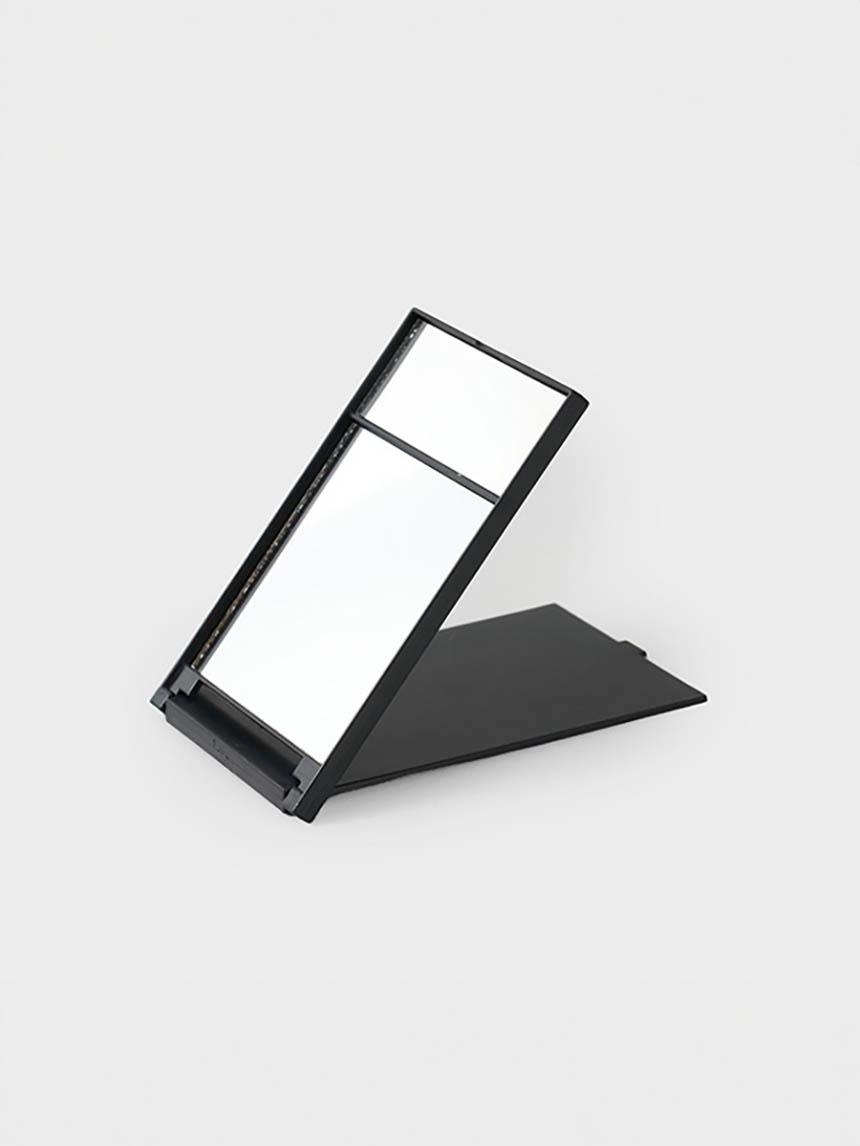 Dual-Sided Portable Square Magnifying Mirror (1x/2x) 1ea