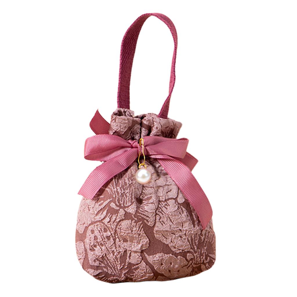 1PC Fabric Bag Traditional Chinese Wedding Drawstring Candy Gifts Packaging Bag For Wedding Birthday Party Decor Jewelry Pouches