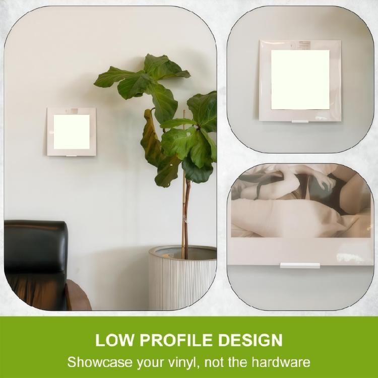Pack of 4 Wall Mounted Holders for Vinyls Albums Using Sticky Materials Strong Adhesion Easy Installation Home Decors