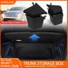For Tesla Model Y Juniper 2026 Rear Trunk Side Storage Box Cargo Organizer TPE Bin Box Flocking Mat Partition Board Accessories