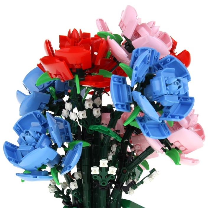 Building Blocks Flowers Bouquet of Flowers Roses in a Vase 768 Pieces