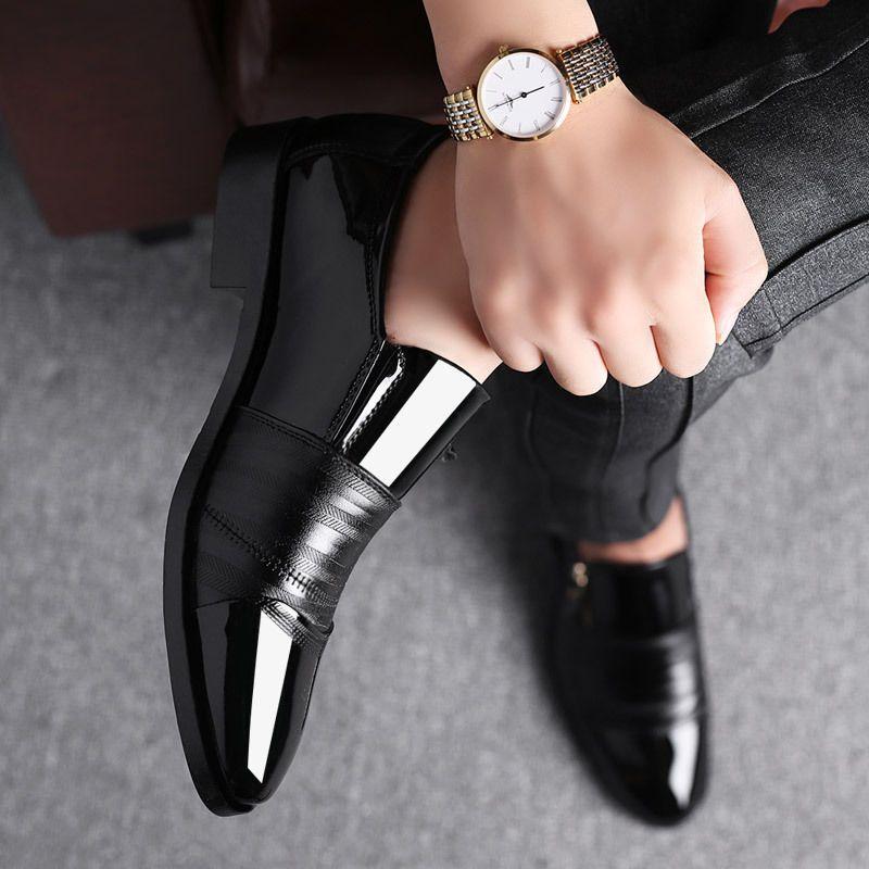Leather Casual Business Men's Formal Shoes Spring Autumn Social Shoe Male Suit Cheap Clearance Office Gentleman Clothing New 39