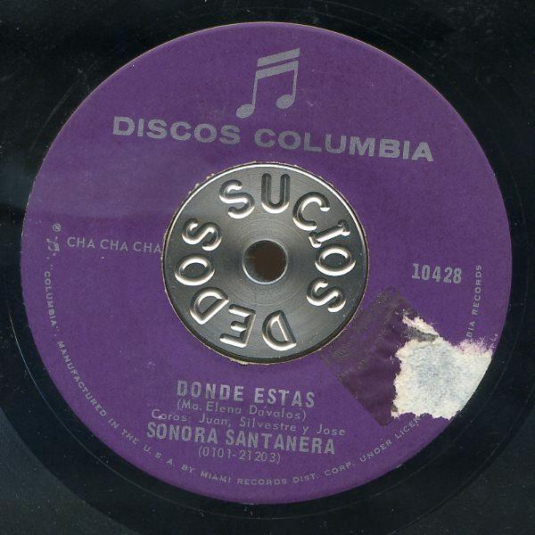 

7inch Record SONORA SANTANERA - Donde Estas 10428 Discos Columbia 1972 US Latin Used