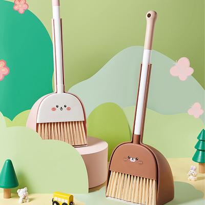Mehrzweck-Besen- und Kehrschaufel-Set für Kleinkinder, Wohnaccessoire für Jungen und Mädchen im Alter von 3 bis 6 Jahren, pädagogisches Reinigungsspielzeug