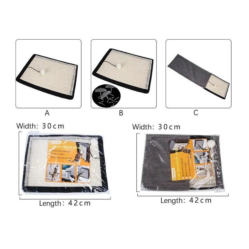 Haustier Katzen Krallen Kratzen Spielmatte Hängen Bett Sisal Hanf Pad Bord Teppich Für Möbel Schutz Scratcher Kratzen Pads