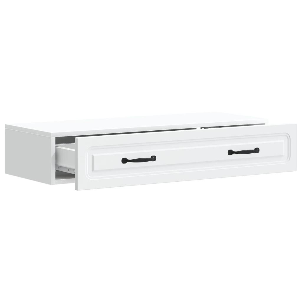 Wall Mounted Side Table White 87.5 x 34.5 x 17 cm