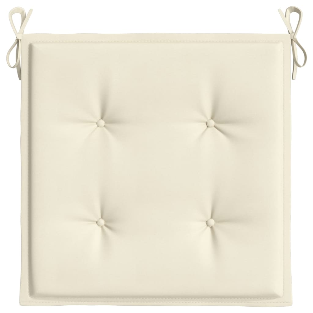 Garden Chair Cushions 4 Pcs Cream 50x50x4 Cm Oxford Fabric