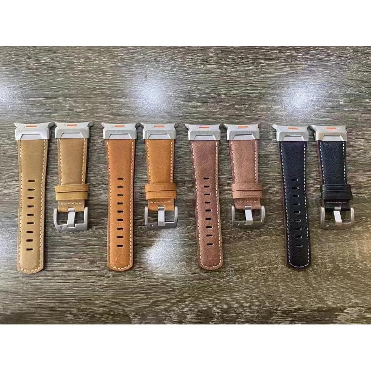 Leather Strap for Samsung Galaxy Watch 7 Ultra 47mm Replacement Sport Bracelet for Galaxy Watch Ultra 47mm Band Accessories