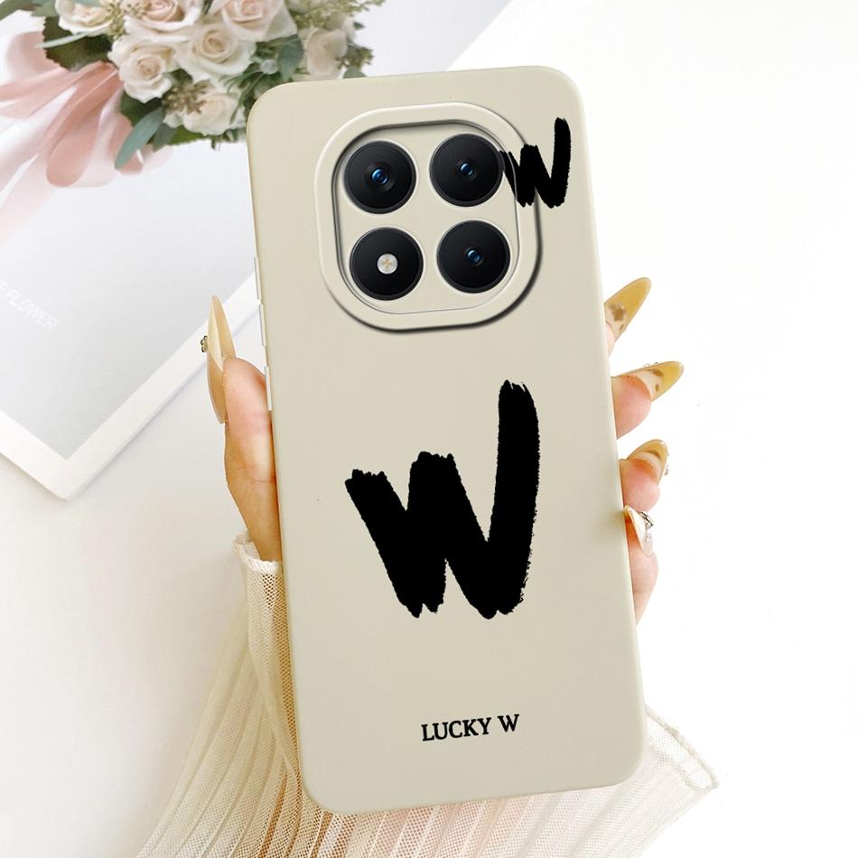 For Xiaomi Redmi Note 15 Pro+ 15Pro 5G Lucky Initial Letter Phone Case For Redmi Note 15 Pro Plus 5G Soft Silicone Case Bumper